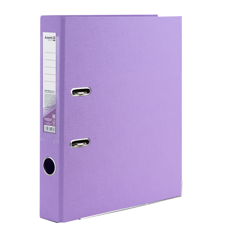 Папка-реєстратор Axent Delta D1711-36C, двостороння, A4, 50 мм, зібрана, Pastelini, бузкова